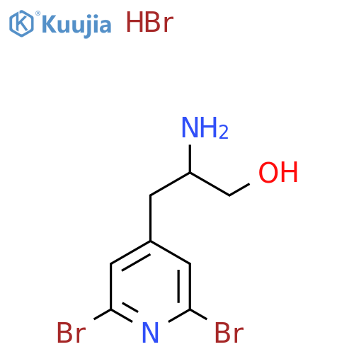 2-Amino-3-(2,6-dibromopyridin-4-yl)propan-1-ol;hydrobromide structure