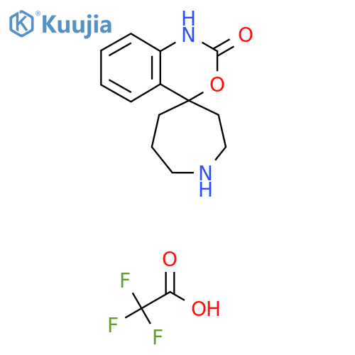 Spiro[1H-3,1-benzoxazine-4,4'-azepane]-2-one;2,2,2-trifluoroacetic acid structure