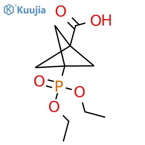 3-(diethoxyphosphoryl)bicyclo1.1.1pentane-1-carboxylic acid structure