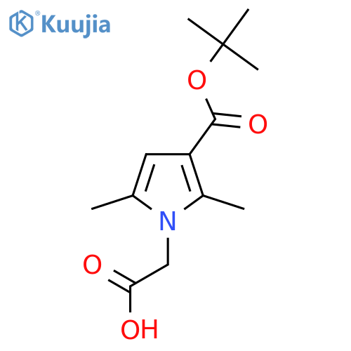 2-{3-[(tert-butoxy)carbonyl]-2,5-dimethyl-1H-pyrrol-1-yl}acetic acid structure