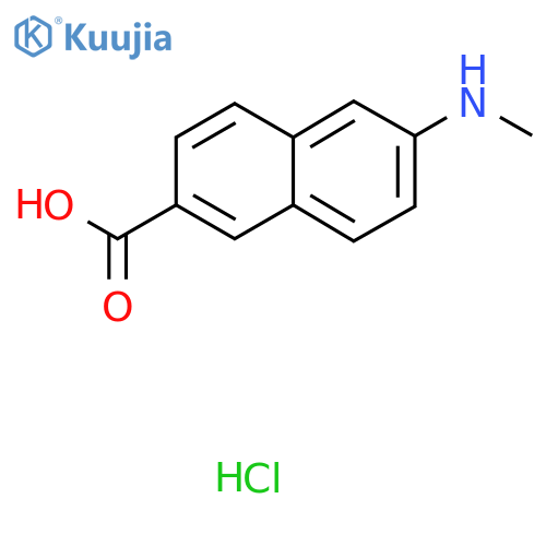 6-(methylamino)naphthalene-2-carboxylic acid hydrochloride structure