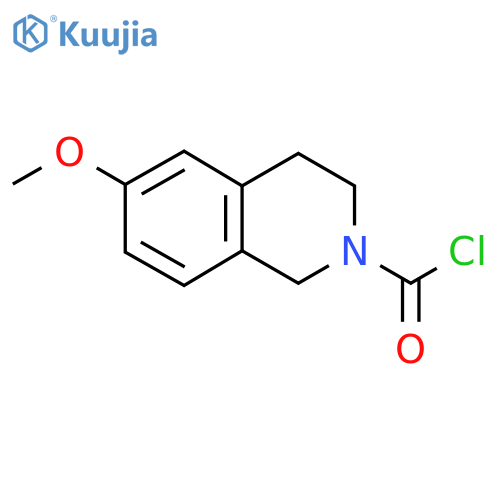 6-methoxy-1,2,3,4-tetrahydroisoquinoline-2-carbonyl chloride structure