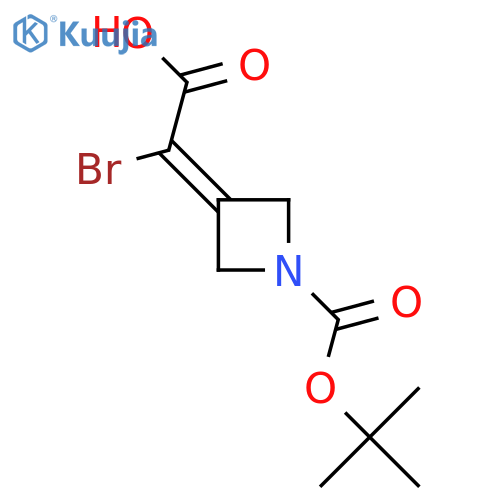 2-bromo-2-{1-(tert-butoxy)carbonylazetidin-3-ylidene}acetic acid structure