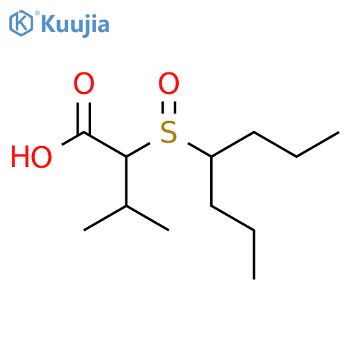 2-(Heptane-4-sulfinyl)-3-methylbutanoic acid structure