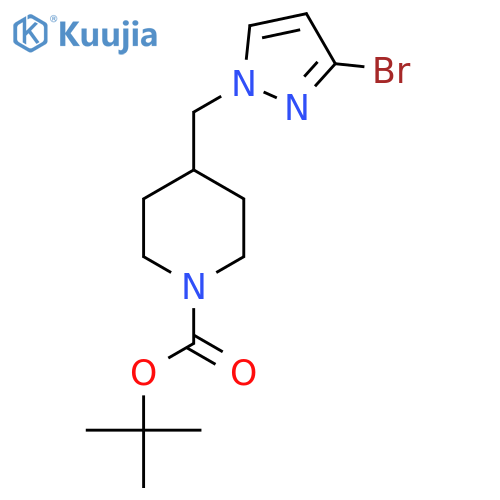 tert-butyl 4-(3-bromo-1H-pyrazol-1-yl)methylpiperidine-1-carboxylate structure