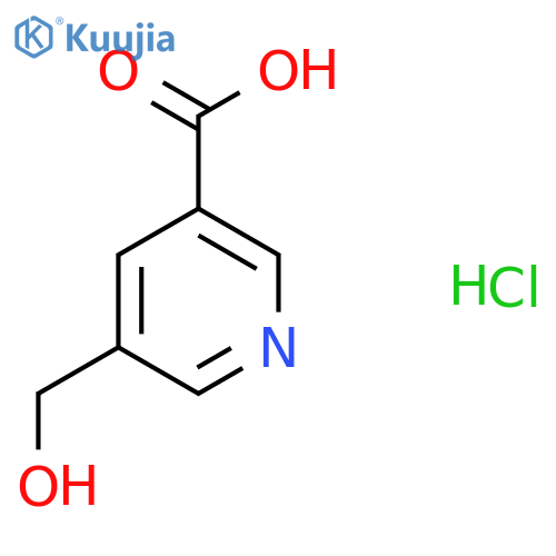 5-(hydroxymethyl)pyridine-3-carboxylic acid hydrochloride structure