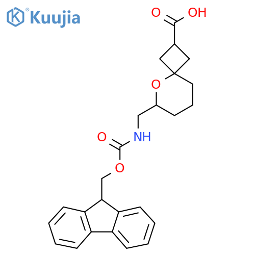 6-({(9H-fluoren-9-yl)methoxycarbonyl}amino)methyl-5-oxaspiro3.5nonane-2-carboxylic acid structure