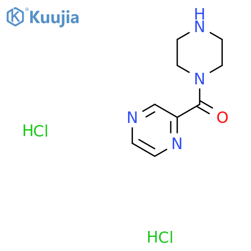 2-(piperazine-1-carbonyl)pyrazine dihydrochloride structure