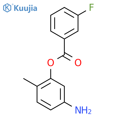 5-amino-2-methylphenyl 3-fluorobenzoate structure