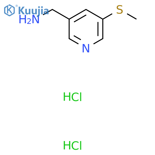 1-5-(methylsulfanyl)pyridin-3-ylmethanamine dihydrochloride structure