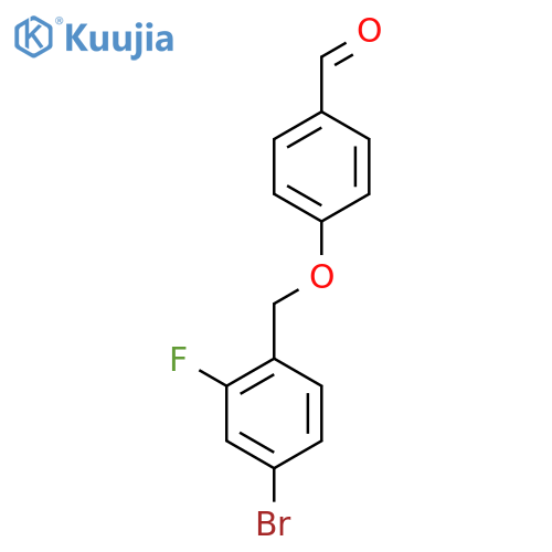 Benzaldehyde, 4-[(4-bromo-2-fluorophenyl)methoxy]- structure