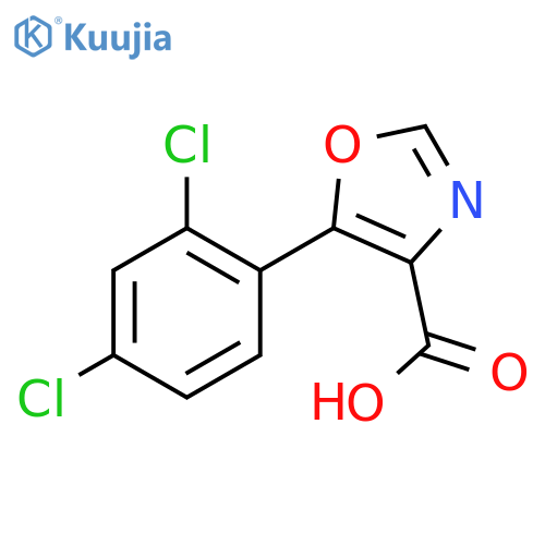 5-(2,4-Dichlorophenyl)oxazole-4-carboxylic acid structure