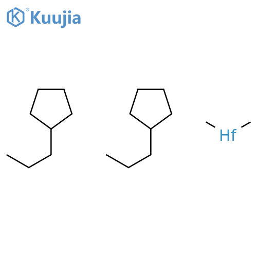 Hafnium,dimethylbis[(1,2,3,4,5-h)-1-propyl-2,4-cyclopentadien-1-yl]- structure