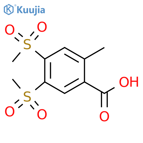 2-methyl-4,5-bis(methylsulfonyl)benzoic acid structure
