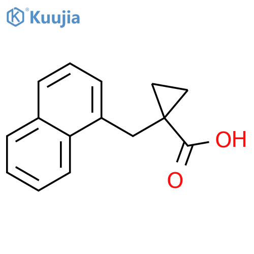 1-(naphthalen-1-yl)methylcyclopropane-1-carboxylic acid structure