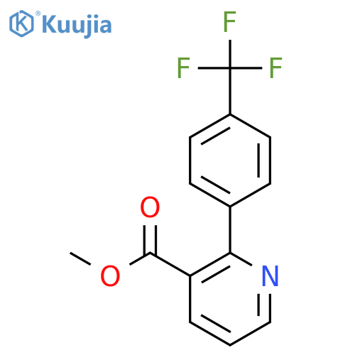 3-Pyridinecarboxylic acid, 2-[4-(trifluoromethyl)phenyl]-, methyl ester structure