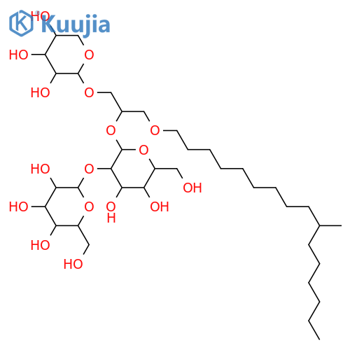 Glycerol 1-alkyl ethers; Glycerol 1-(10-methylhexadecyl) ether, 2-O-[β-D-Glucopyranosyl-(1→2)-β-D-glucopyranoside], 3-O-β-D-xylopyranoside structure