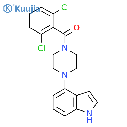 (2,6-Dichlorophenyl)[4-(1H-indol-4-yl)piperazino]methanone structure