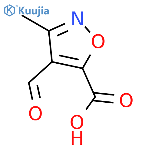 5-Isoxazolecarboxylicacid, 4-formyl-3-methyl- structure