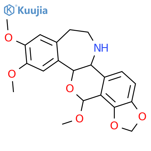 1,3-Dioxolo[7,8][2]benzopyrano[3,4-a][3]benzazepine, 5b,6,7,8,12b,14-hexahydro-10,11,14-trimethoxy-, (5bR,12bS,14R)- (9CI) structure