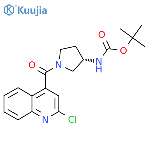 tert-butyl N-(3S)-1-(2-chloroquinoline-4-carbonyl)pyrrolidin-3-ylcarbamate structure