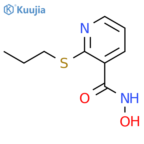 3-Pyridinecarboxamide, N-hydroxy-2-(propylthio)- structure