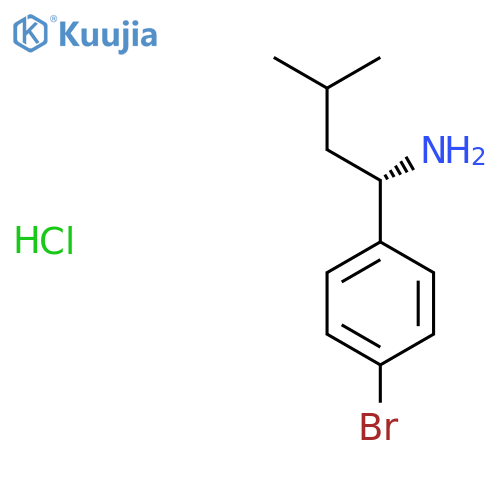 (S)-1-(4-Bromophenyl)-3-methylbutan-1-amine hydrochloride structure