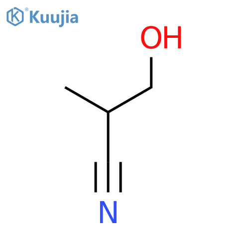 3-hydroxy-2-methylpropanenitrile structure