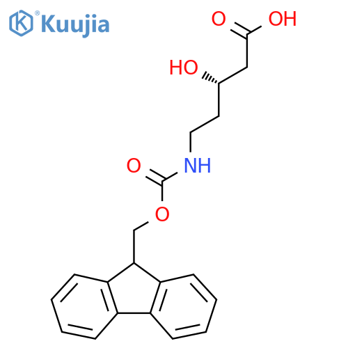 (3S)-5-({(9H-fluoren-9-yl)methoxycarbonyl}amino)-3-hydroxypentanoic acid structure