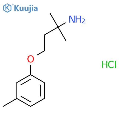 2-methyl-4-(3-methylphenoxy)butan-2-amine hydrochloride structure