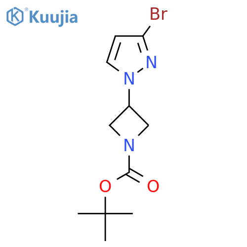 tert-butyl 3-(3-bromo-1H-pyrazol-1-yl)azetidine-1-carboxylate structure