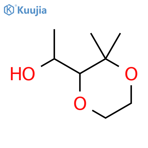 1-(3,3-dimethyl-1,4-dioxan-2-yl)ethan-1-ol structure