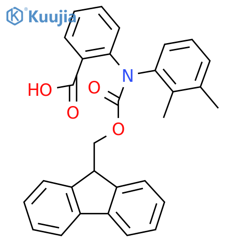 2-[(2,3-dimethylphenyl)({[(9H-fluoren-9-yl)methoxy]carbonyl})amino]benzoic acid structure
