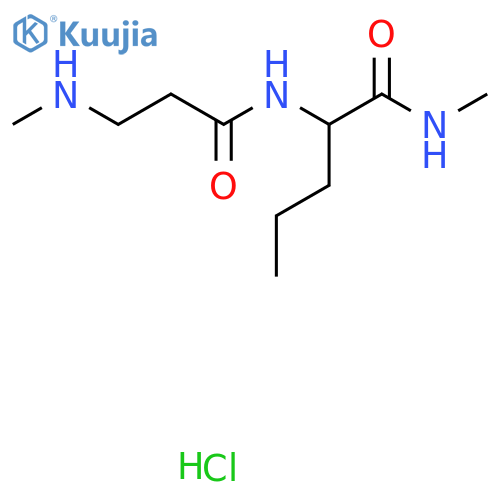 N-methyl-2-3-(methylamino)propanamidopentanamide hydrochloride structure