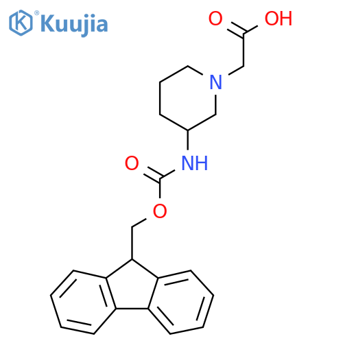 2-3-({(9H-fluoren-9-yl)methoxycarbonyl}amino)piperidin-1-ylacetic acid structure