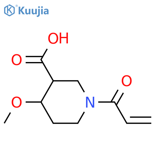 4-methoxy-1-(prop-2-enoyl)piperidine-3-carboxylic acid structure