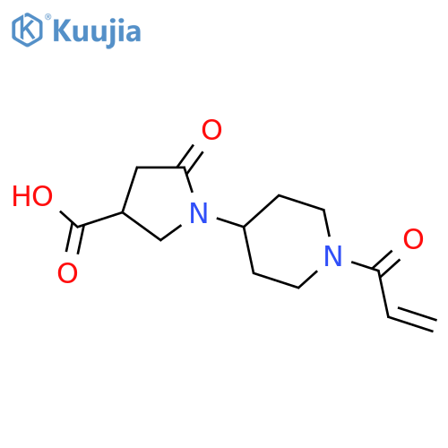 5-oxo-1-1-(prop-2-enoyl)piperidin-4-ylpyrrolidine-3-carboxylic acid structure