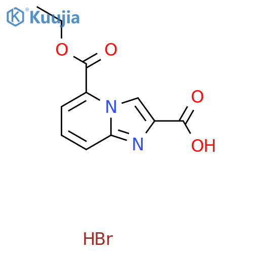 5-(ethoxycarbonyl)imidazo1,2-apyridine-2-carboxylic acid hydrobromide structure