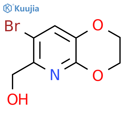 {7-bromo-2H,3H-1,4dioxino2,3-bpyridin-6-yl}methanol structure