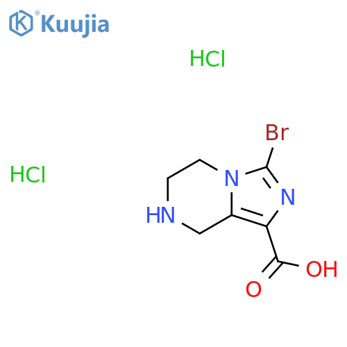 3-bromo-5H,6H,7H,8H-imidazo1,5-apyrazine-1-carboxylic acid dihydrochloride structure