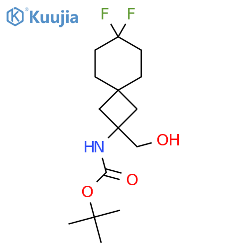 tert-butyl N-7,7-difluoro-2-(hydroxymethyl)spiro3.5nonan-2-ylcarbamate structure