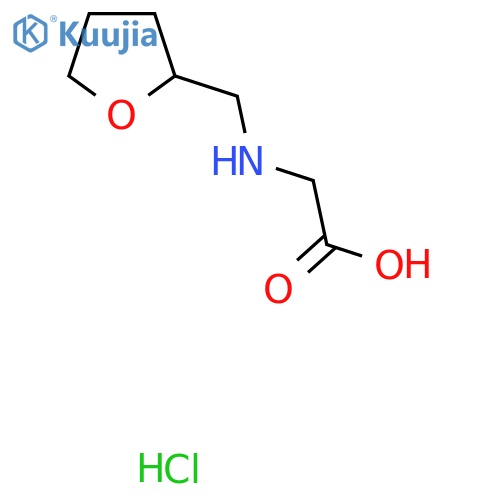 2-{(oxolan-2-yl)methylamino}acetic acid hydrochloride structure