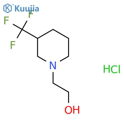 2-3-(trifluoromethyl)piperidin-1-ylethan-1-ol hydrochloride structure