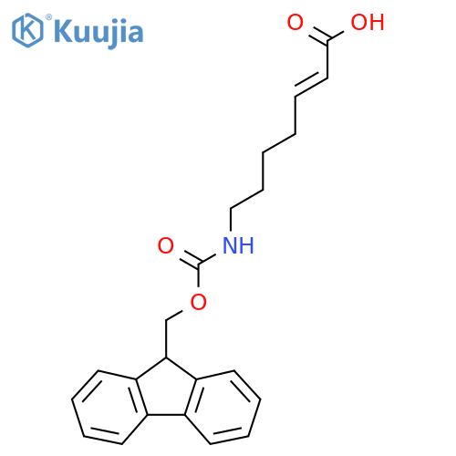 7-({(9H-fluoren-9-yl)methoxycarbonyl}amino)hept-2-enoic acid structure