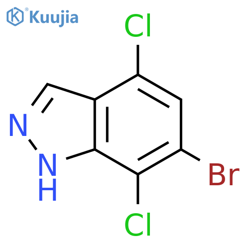 1H-Indazole, 6-bromo-4,7-dichloro- structure