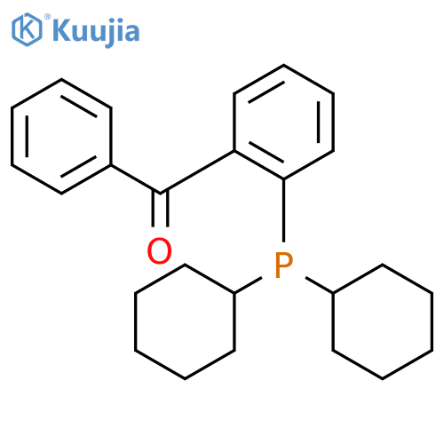 (2-(Dicyclohexylphosphino)phenyl)(phenyl)methanone structure