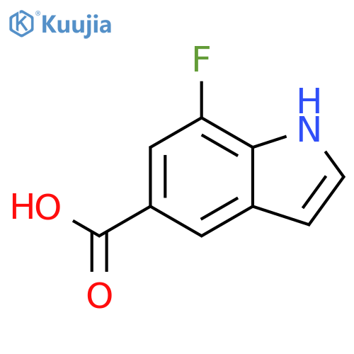 7-fluoro-1H-Indole-5-carboxylic acid structure