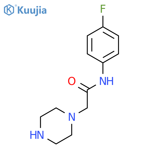 N-(4-fluorophenyl)-2-(piperazin-1-yl)acetamide structure