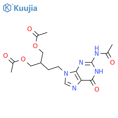 Acetamide, N-[9-[4-(acetyloxy)-3-[(acetyloxy)methyl]butyl]-6,9-dihydro-6-oxo-1H-purin-2-yl]- structure