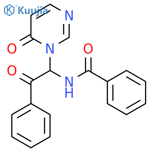 N-2-oxo-1-(6-oxo-1,6-dihydropyrimidin-1-yl)-2-phenylethylbenzamide structure